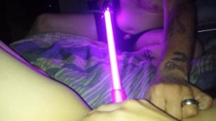 Sir-Kink Gets his Dick Sucked then FUCKS LITTLE NEKO WITH a LIGHTSABER!!!