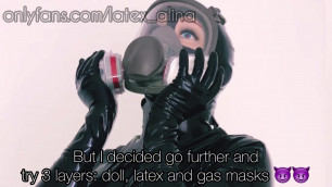Rubber Doll Heavy Breathing in Gas Mask