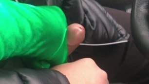Slutty CD Claudia touching daddys cock in the car