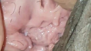 shaving wifes pussy