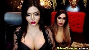 Hot Shemale Lovers Fucking Wildly On Cam