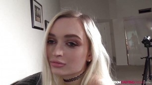 Cute 25yo Starlette Learns How To Give Blowjob In 1st Porn!