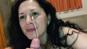 Incredible Blowjob Mature MILF Slow and Sensual, In your face!