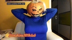 Happy Halloween Sexy big tits pumpkin spooky night